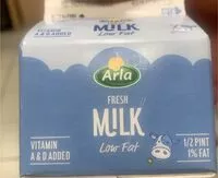 Mängden socker i Fresh milk low fat