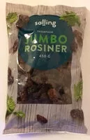 Mängden socker i Jumbo Rosiner