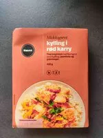 Mängden socker i Kylling i rød karry