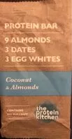 Mängden socker i Protein bar: coconut and almonds