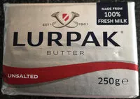 Mängden socker i Lurpak unsalted butter