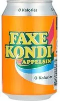 Mängden socker i Faxe Kondi Appelsin 0 kalorier
