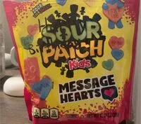 Mängden socker i Sour Patch Kids Message Hearts