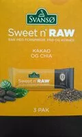 Mängden socker i Sweet n' Raw Kakao og Chia
