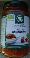 Mängden socker i Vegan Bolognese