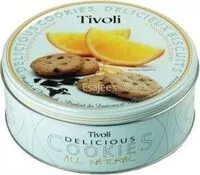 Mängden socker i Tivoli Dark Chocolate & Orange Cookies Tin
