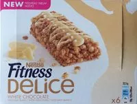 Mängden socker i Barre de céréales Fitness Delice Chocolat blanc