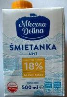 Mängden socker i śmietanka UHT 18%