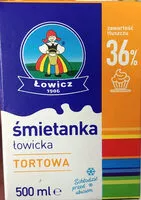 Mängden socker i Śmietanka UHT 36% Łowicka