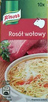 Mängden socker i Rosół wołowy
