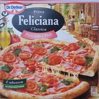 Mängden socker i Pizza z szynką i sosem pesto, głęboko mrożona.