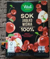 Mängden socker i Sok jabłko wiśnia