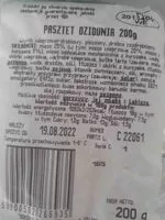 Mängden socker i Pasztet dzidunia