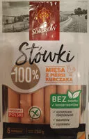 Mängden socker i Parówki Stówki z mięsa z piersi kurczaka