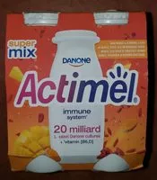 Mängden socker i Actimel mangue curcuma gogi