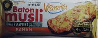 Mängden socker i Vitanella Baton Musli Banan