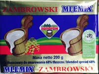 Mängden socker i Mlemix Zambrowski mix tłuszczowy do smarowania 68% tłuszczu