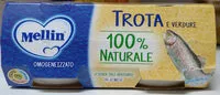 Mängden socker i Omogeneizzato trota e verdure