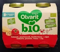 Mängden socker i Olvarit bio tomate panais veau riz