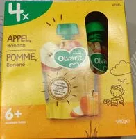 Mängden socker i Olvarit pomme banane