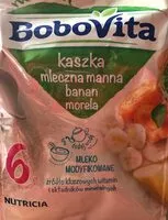 Mängden socker i Kaszka mleczna manna banan morela