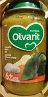 Mängden socker i Olvarit épinard poisson blanc riz
