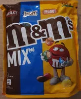 Mängden socker i M&M's Mix Peanut, Chocolat, Crispy 400g