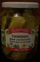 Mängden socker i Cornichon de pologne