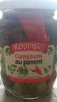 Mängden socker i Cornichons au piment