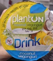 Mängden socker i Plantondrink Vegangurt Ananás & Citrón & Zázvor