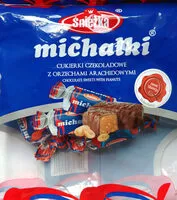 Mängden socker i Cukierki czekoladowe z orzechami arachidowymi