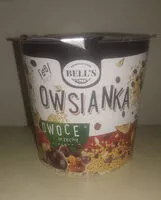 Mängden socker i Owsianka owoce i orzechy