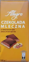 Mängden socker i Czekolada mleczna z nadzieniem archaidowym