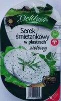 Mängden socker i Serek śmietankowy w plastrach ziołowy