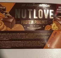 Mängden socker i Nutlove proteine pralines