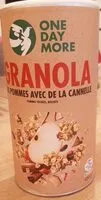 Mängden socker i Granola aux pommes avec de la cannelle
