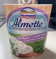 Mängden socker i Almette with wild garlic