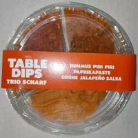 Mängden socker i Table Dips - Trio scharf