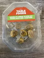 Mängden socker i gegrillte grüne Oliven mit Knoblauch und Kräutern