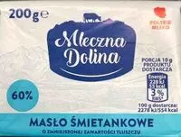 Mängden socker i Masło śmietankowe