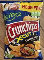 Mängden socker i Crunchips X-CUT Chakalaka