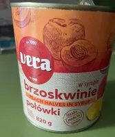 Mängden socker i Peach halves in syrup