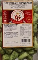 Mängden socker i Potato noodles with spinach