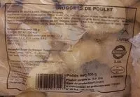 Mängden socker i Nuggets de poulet