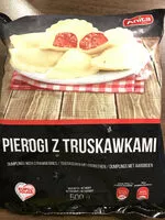 Mängden socker i Pierogi Teigtaschen mit Erdbeeren