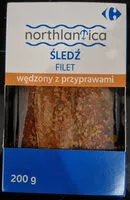 Mängden socker i Śledź filet (wędzony z przyprawami)