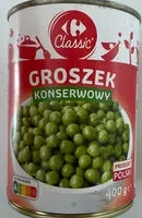 Mängden socker i Groszek konserwowy
