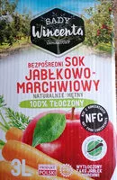 Mängden socker i Bezpośredni sok jabłkowo-marchwiowy