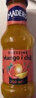 Mängden socker i Madero Dressing Mango i chilli 250ml