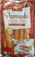 Mängden socker i Parówki wieprzowe